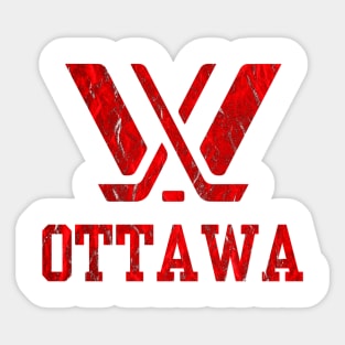 Distressed Ottawa PWHL Sticker